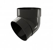 Колено трубы ПВХ Grand Line Стандарт 67 гр. 120/87 RAL 9005 черный