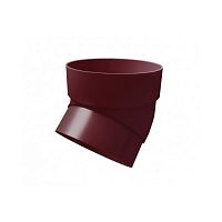 Колено трубы ПВХ Grand Line Стандарт 45 гр. 120/87 RAL 3005 бордо